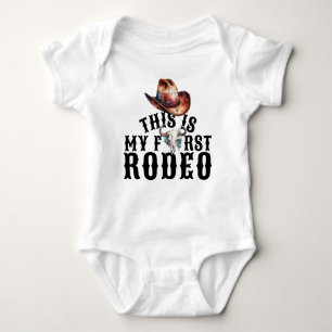 Första Rodeo Cowboy Hat Cow Skull T Shirt