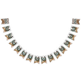 Första Rodeo Cowboy Western Boy 1st Birthday Party Vimplar