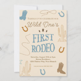 Första Rodeo First Födelsedagsfest inbjudan
