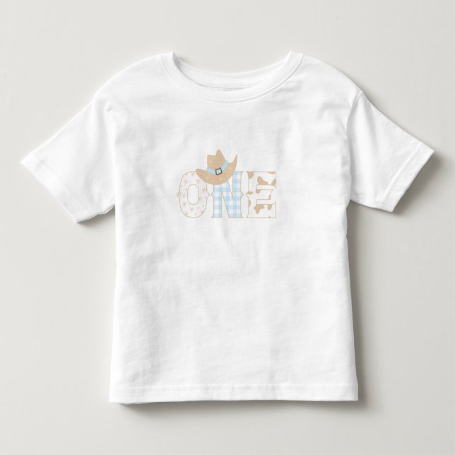 Första Rodeo Födelsedag Ett T Shirt (Framsida)
