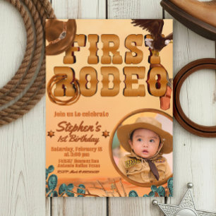 Första Rodeo med Foto Inbjudningar