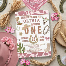 Första Rodeo Rosa Western Cowgirl 1-årsdag
