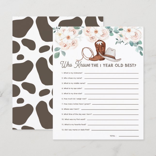 Första rodeo som känner 1:a bästa födelsedagsspele (Fram/baksida)