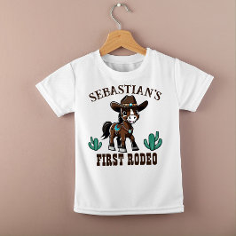 Första Rodeo söt cowboyhäst födelsedagsfest T Shirt