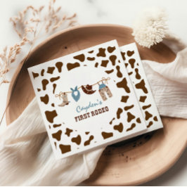 Första Rodeo Western Cowboy 1:a födelsedagen Pappersservett