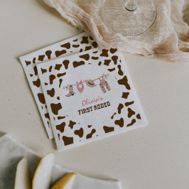 Första Rodeo Western Cowboy 1:a födelsedagen Pappersservett