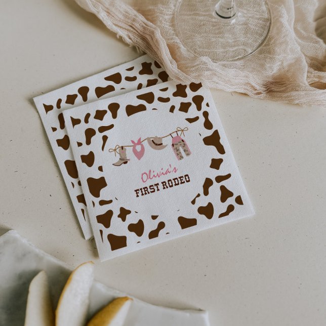Första Rodeo Western Cowboy 1:a födelsedagen Pappersservett (Skapare uppladdad)