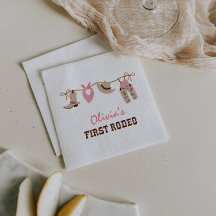 Första Rodeo Western Cowboy 1:a födelsedagslöjor