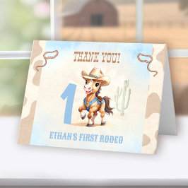 Första Rodeo Western Cowboy Horse Birthday Boy Tack Kort