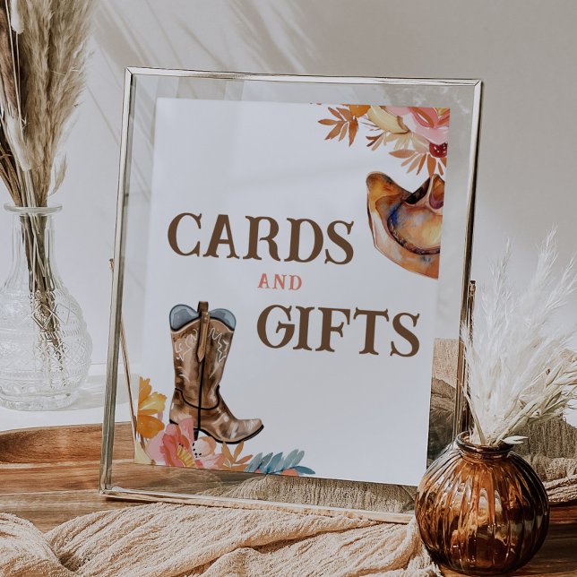 Första Rodeo Western Girl Cards and Gifts Sign Poster (Skapare uppladdad)