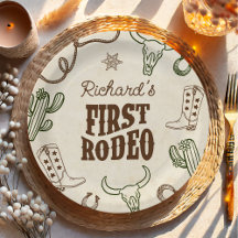 Första rodeo Western pojke 1:a födelsedagen