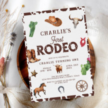 Första rodeo Western pojke 1:a födelsedagen