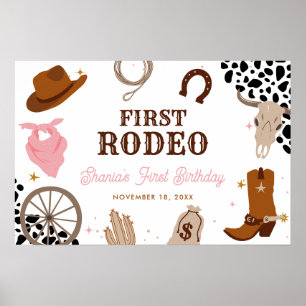 Första rodeo Western Vilda western Girl First Birt Poster