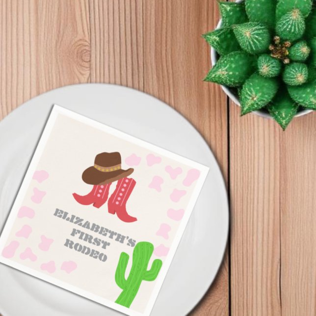 Första Rodeodrottning 1-årsdag Pappersservett (Skapare uppladdad)
