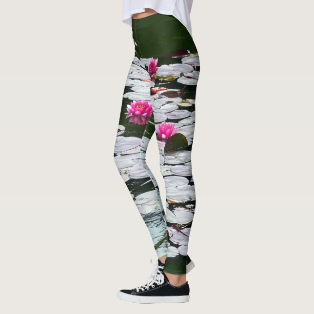 Första Rosa Waterlilies Leggings (Vänster)