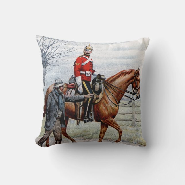 Första Royalet Dragoons Kudde (Framsida)