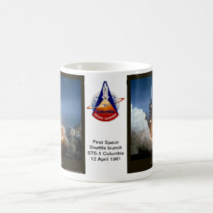 Första rymdfärdens uppskjutning STS-1 Columbia Kaffemugg