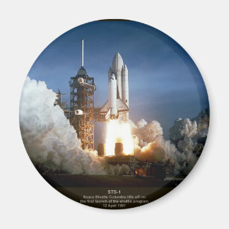 Första rymdfärdens uppskjutning STS-1 Columbia Magnet