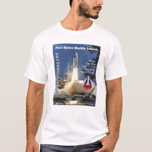 Första rymdfärgsstart t shirt