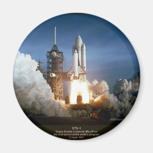 Första rymdfärjabarkass STS-1 Columbia Magnet
