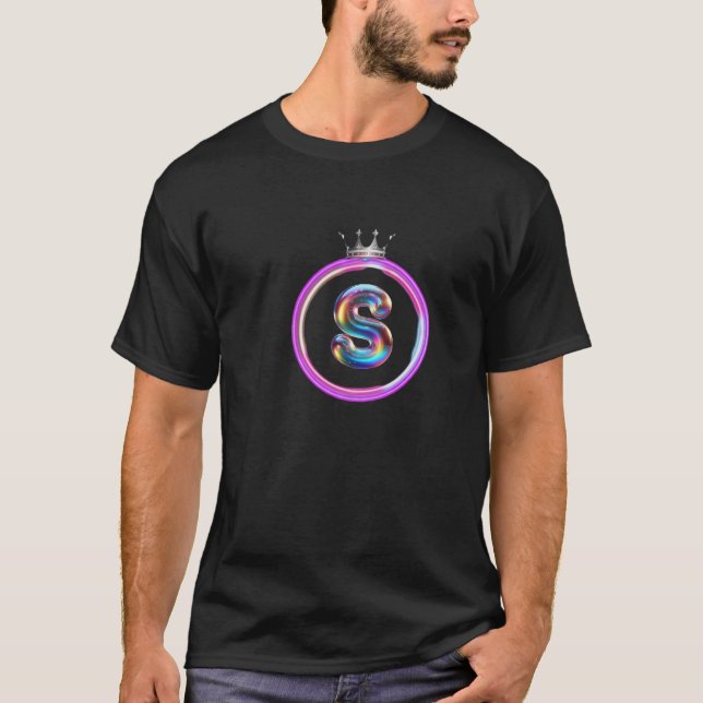 Första S med färgstarkt Royal T-Shirt (Framsida)