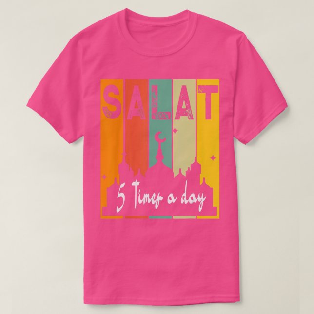 Första salat 5 gånger dagstidningen Muslim Prayer  T Shirt (Design framsida)