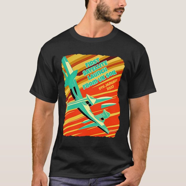 Första satellituppskjutningen från Storbritanniens T Shirt (Framsida)