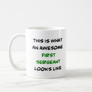 Första sergeant, fantastisk kaffemugg