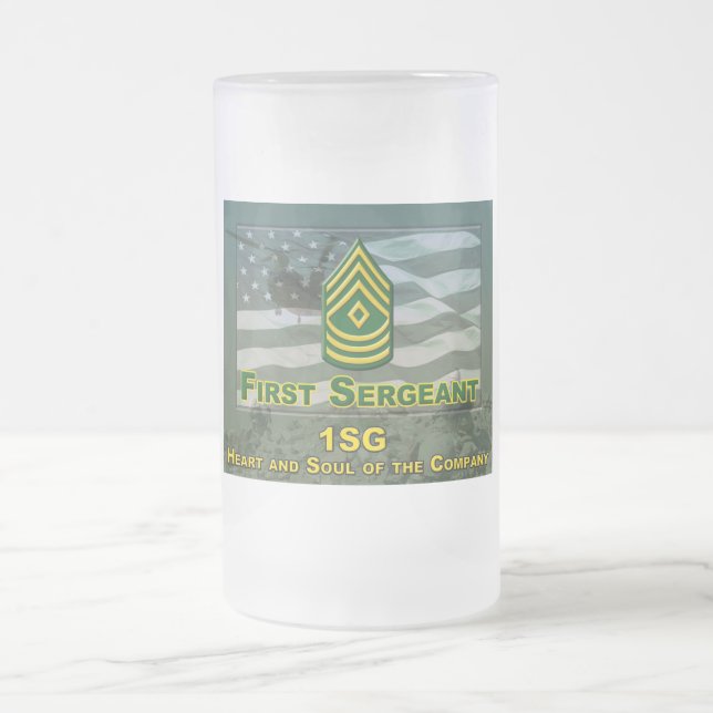 Första sergeant Gift Frosted Mugg (Center)