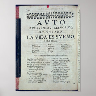Första sida av 'La Vida es Sueno Poster