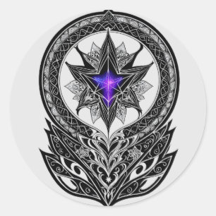 Första Sigil Runt Klistermärke