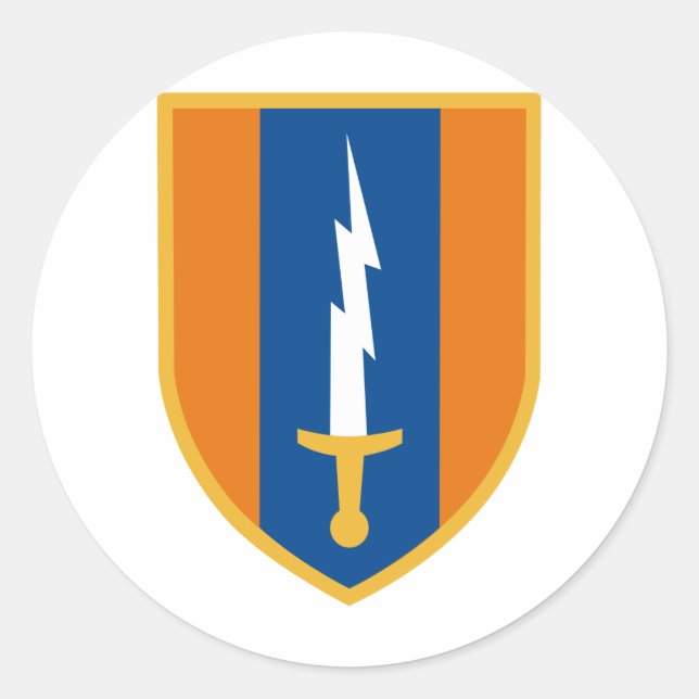 Första signalbrigaden runt klistermärke (Framsida)