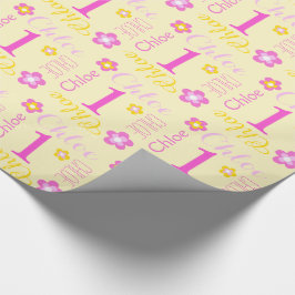 Första sjal för gåva för namn för presentpapper