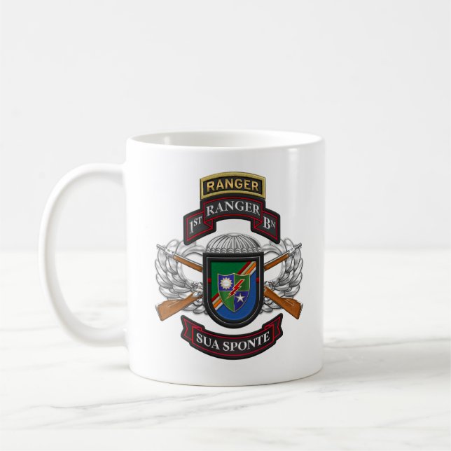 Första Skogsvaktarn Battalion BERET FLASH DUI SSI  Kaffemugg (Vänster)