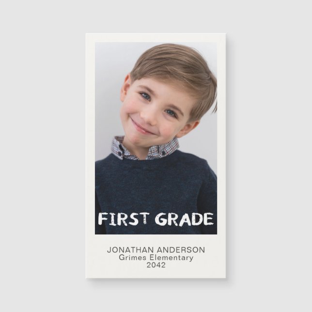 Första skolåret i Klass - fotoKeepsaké Magnet (Framsida)