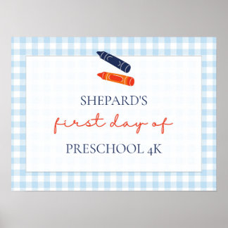 första skoldag poster