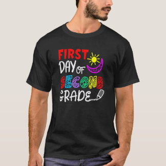 Första Skoldagen Andra Klass Lärare Elev 2 T Shirt