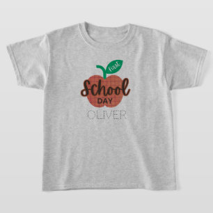 Första skoldagen back to school-äppelpersonligen t shirt