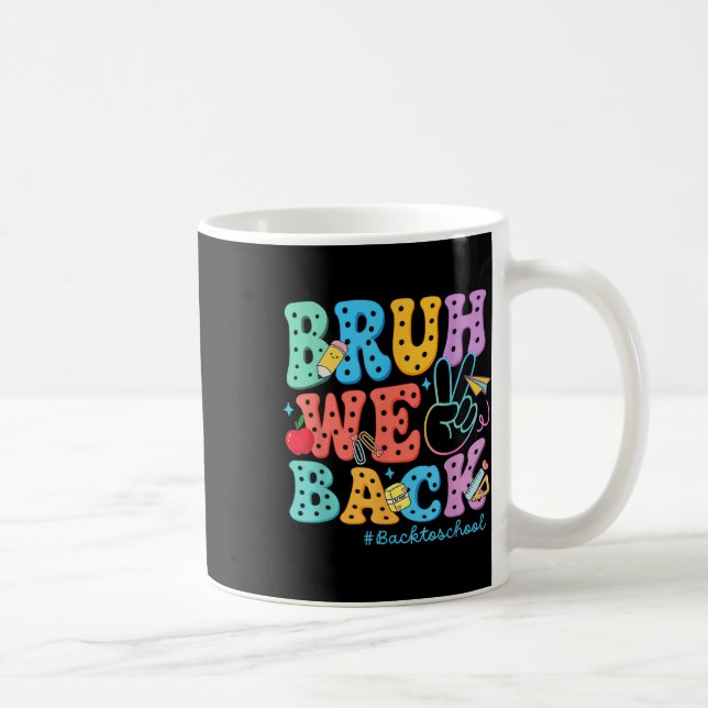 Första Skoldagen Bruh Vi Är Tillbaka Retro  Kaffemugg (Höger)
