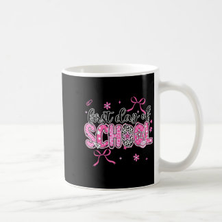 Första Skoldagen Coquette Bow Tillbaka Till Skolan Kaffemugg