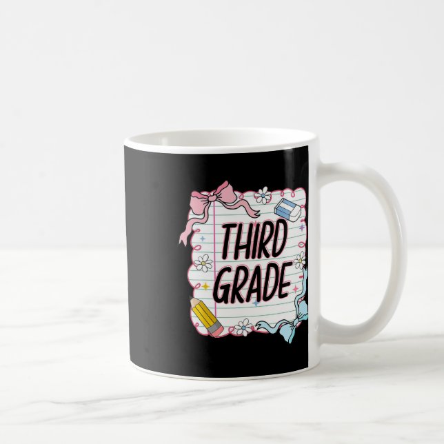 Första Skoldagen Girly Coquette2  Kaffemugg (Höger)