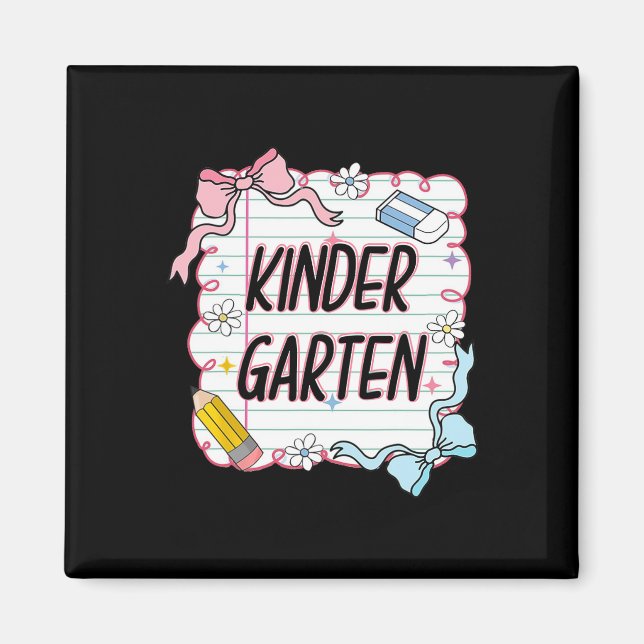 Första Skoldagen Girly Coquette3  Magnet (Framsidan)