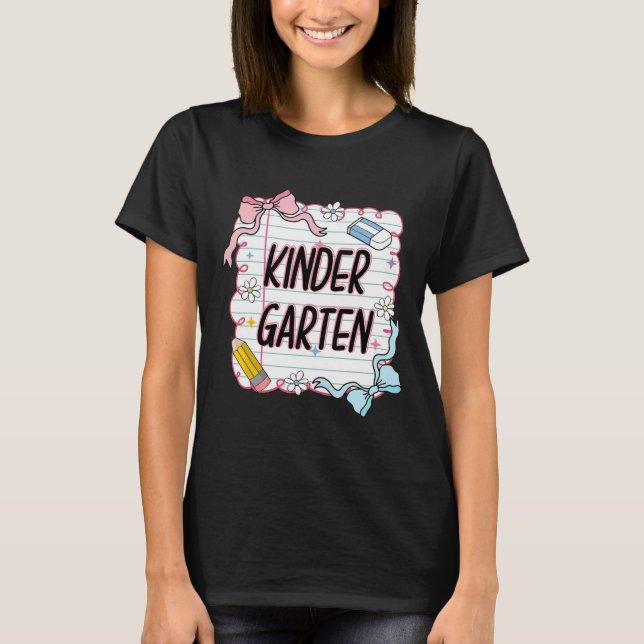 Första Skoldagen Girly Coquette3  T Shirt (Framsida)
