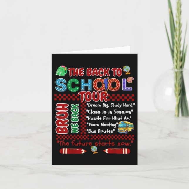 Första skoldagen i Back to school i Brüh Kort (Framsida)