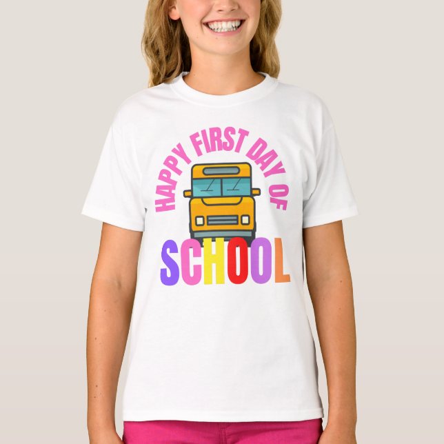 Första skoldagen i Back to school T Shirt (Framsida)