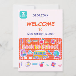 Första skoldagen i lycklig! Meddelande från lärare Inbjudningar