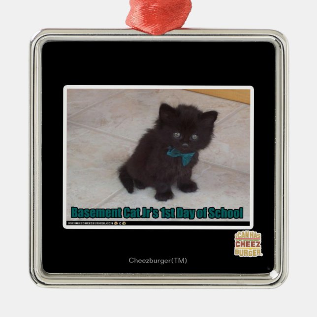 Första skoldagen julgransprydnad metall (Framsidan)