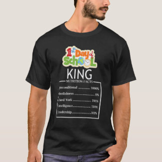 Första Skoldagen Kung Näringsfakta Lärare S T Shirt