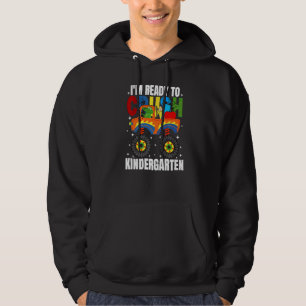 Första Skoldagen Pojke Alligator Monstertruck Ki Hoodie