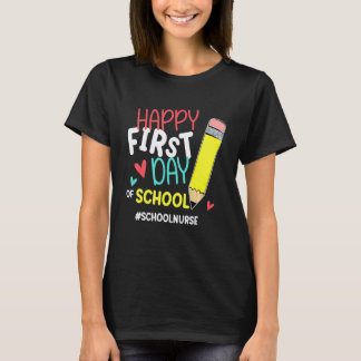 Första Skoldagen Skolsköterska Tillbaka Till Skola T Shirt